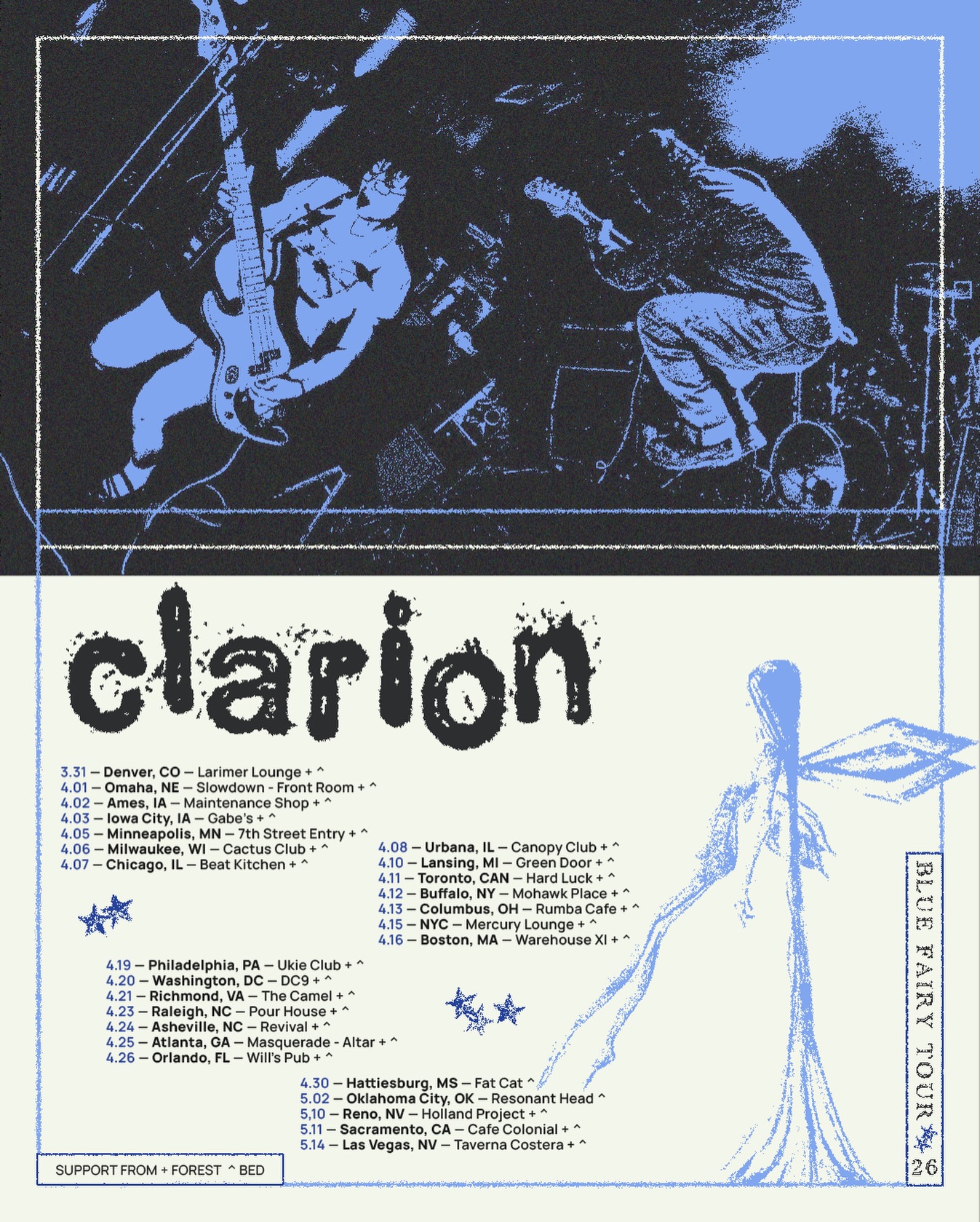 Clarion Blue Fairy Tour Poster 2026